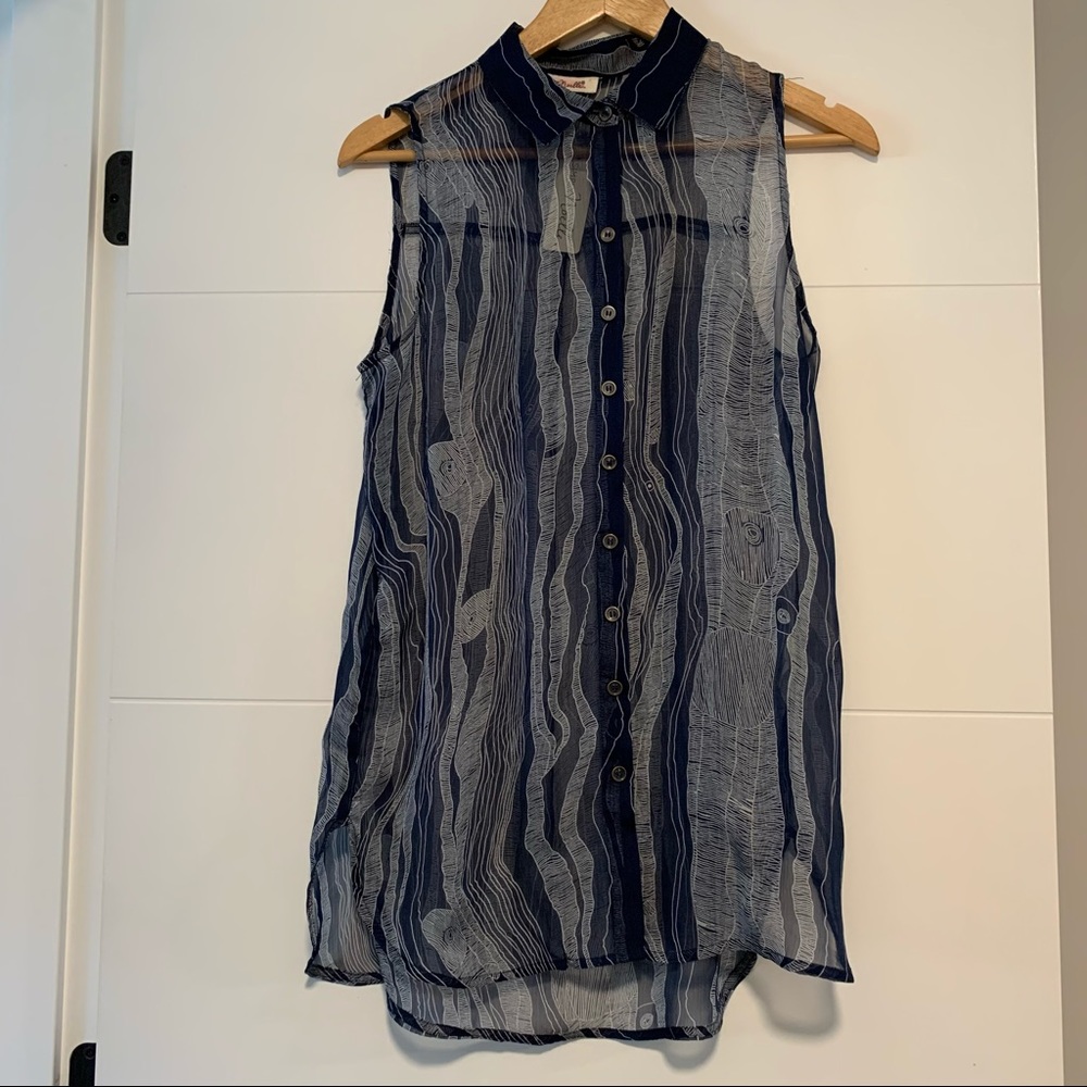 Simply Noelle | NWT See-through Button Up Blouse
